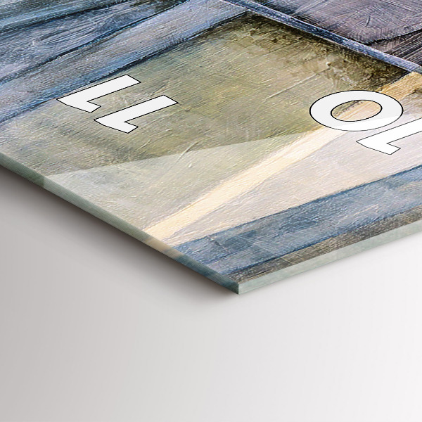 Vertikální skleněné hodiny Impresionistická malba