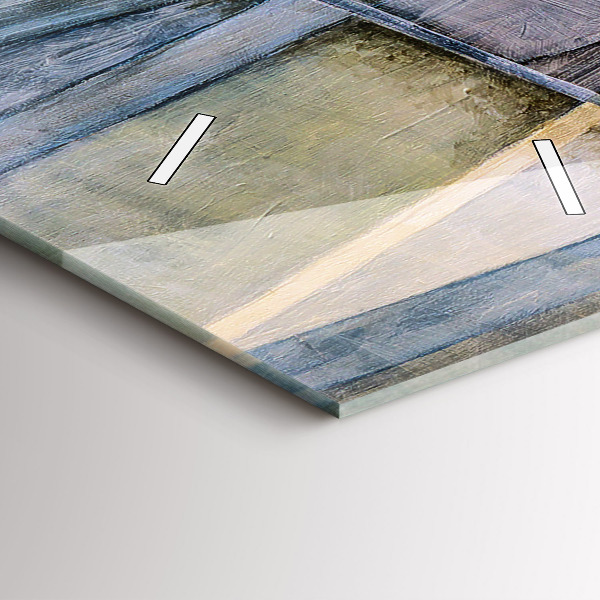 Vertikální skleněné hodiny Impresionistická malba