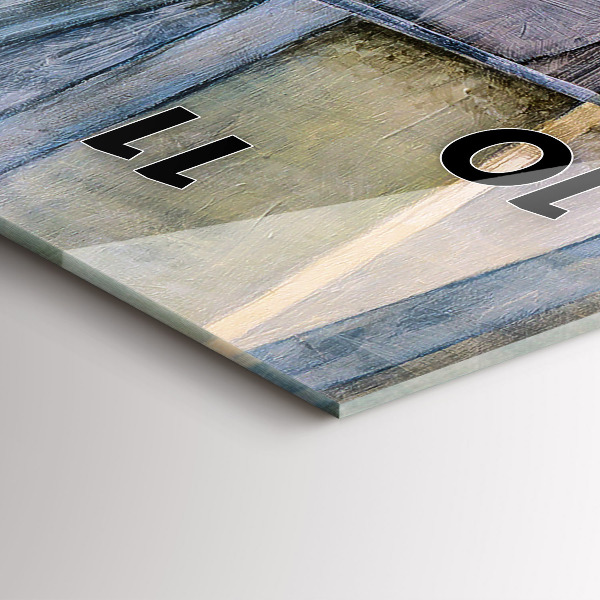 Vertikální skleněné hodiny Impresionistická malba