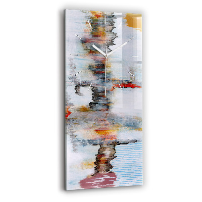 Vertikální skleněné hodiny Abstrakce