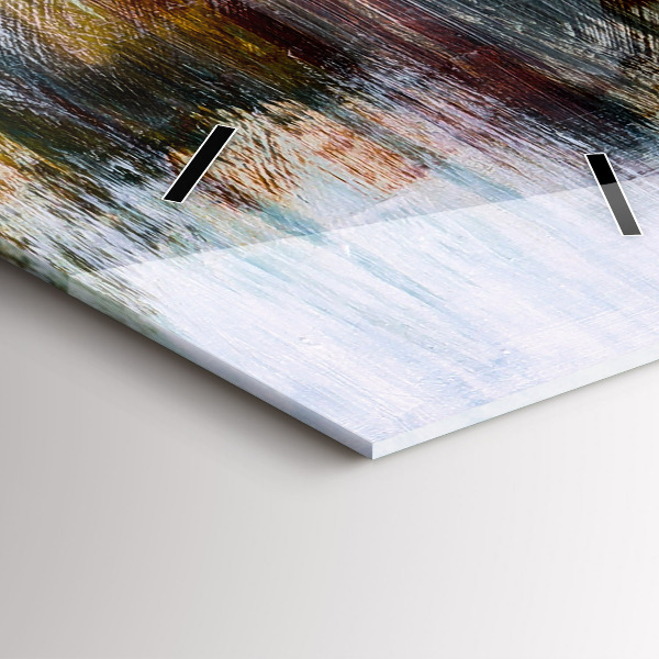 Vertikální skleněné hodiny Abstrakce