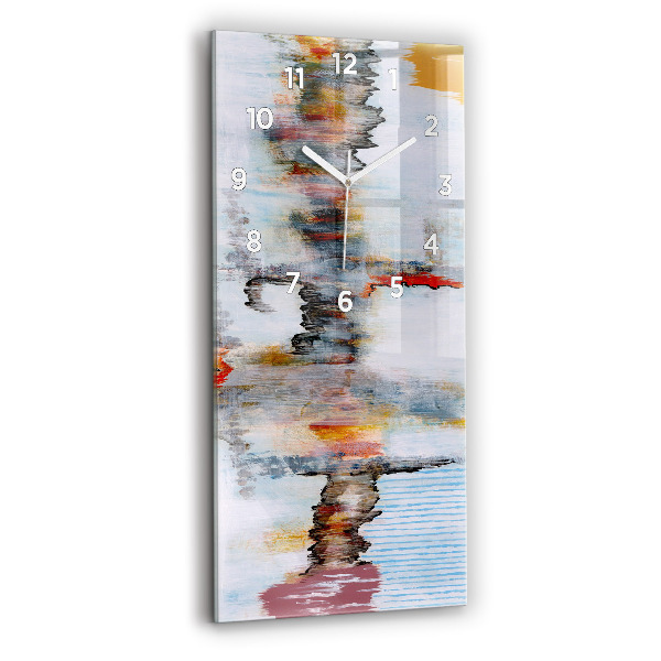 Vertikální skleněné hodiny Abstrakce
