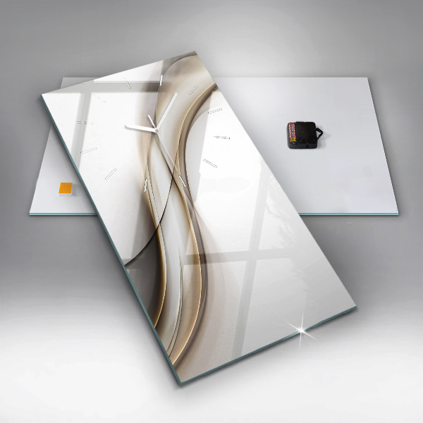 Vertikální skleněné hodiny Abstraktní linie