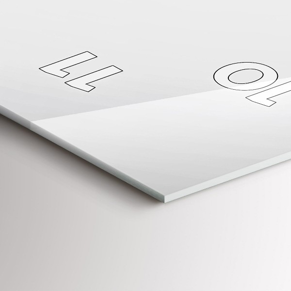 Vertikální skleněné hodiny Abstraktní linie