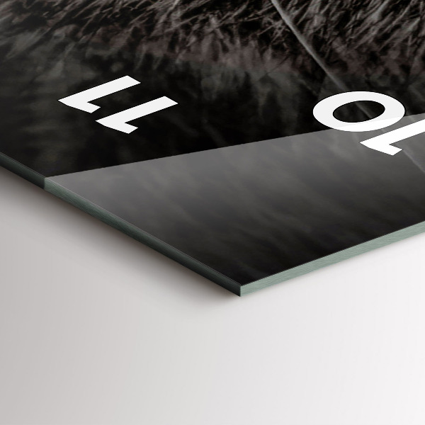 Vertikální skleněné hodiny Pes a skotská kočka