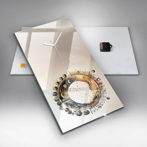 Vertikální nástěnné hodiny Hodiny astronomie