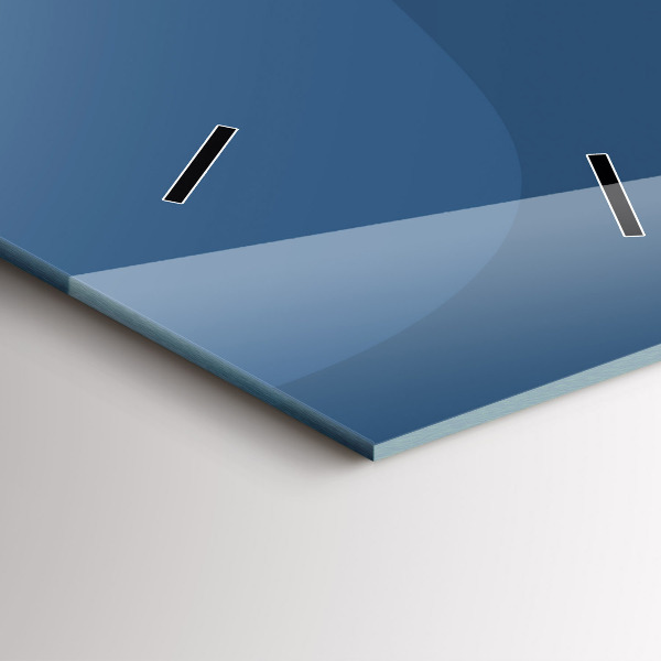 Vertikální nástěnné hodiny Modré vlny