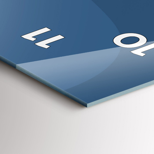 Vertikální nástěnné hodiny Modré vlny