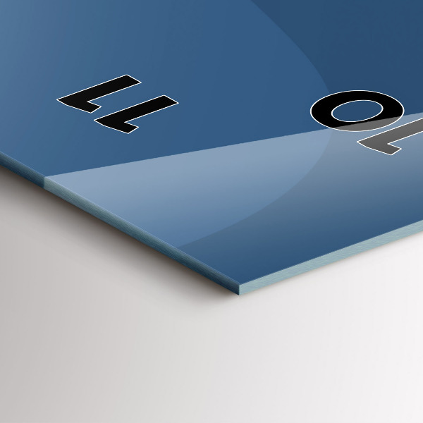 Vertikální nástěnné hodiny Modré vlny