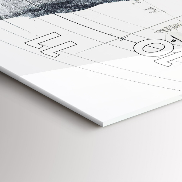 Vertikální nástěnné hodiny Kresba hor