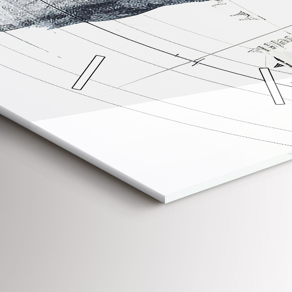 Vertikální nástěnné hodiny Kresba hor