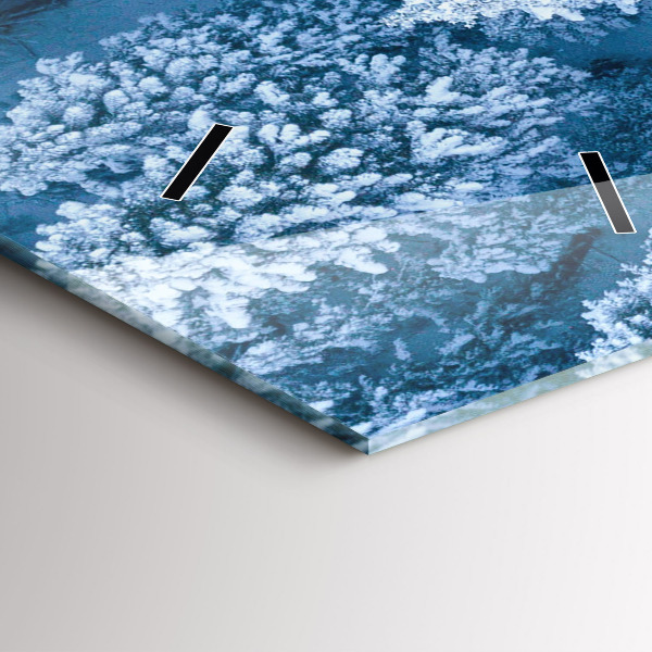 Vertikální nástěnné hodiny Les z dronu