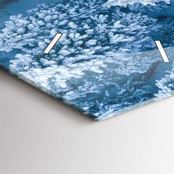 Vertikální nástěnné hodiny Les z dronu