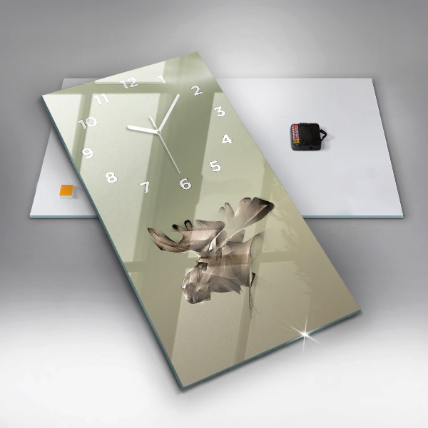 Vertikální skleněné hodiny Grafický los