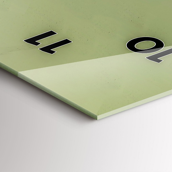 Vertikální skleněné hodiny Grafický los