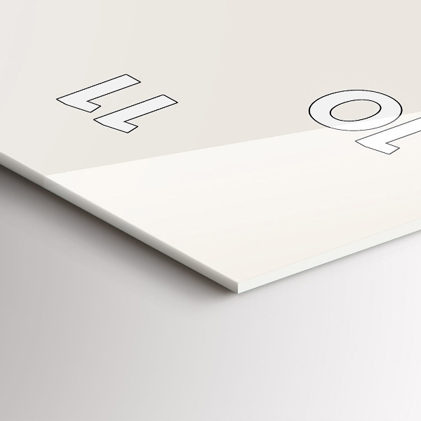 Vertikální skleněné hodiny Malovaný portrét tygra