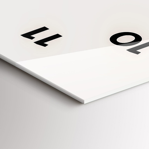 Vertikální skleněné hodiny Malovaný portrét tygra