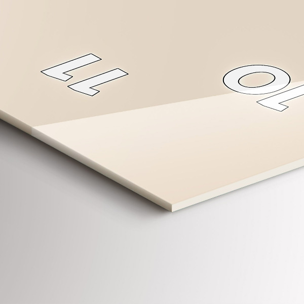 Vertikální skleněné hodiny Hlava vlka