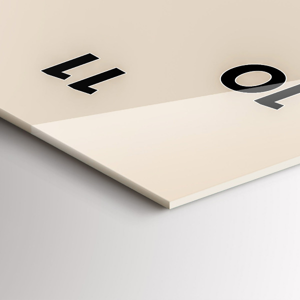 Vertikální skleněné hodiny Hlava vlka