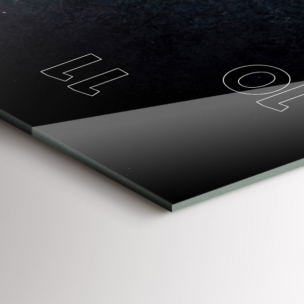 Vertikální skleněné hodiny Zelenina