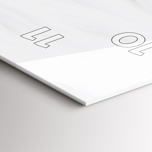 Vertikální skleněné hodiny Spící kočička