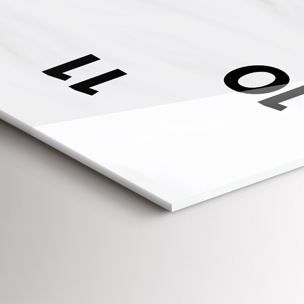 Vertikální skleněné hodiny Spící kočička