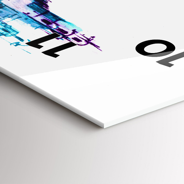 Vertikální skleněné hodiny Jezero v parku Cello