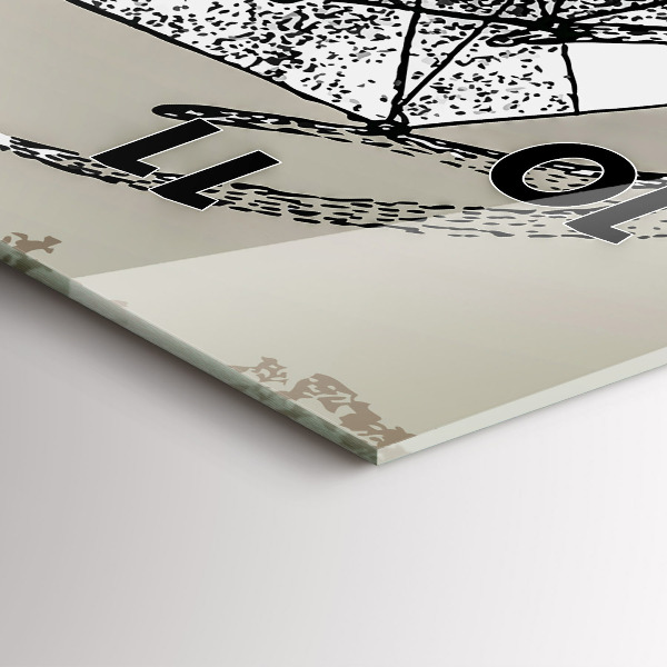 Vertikální skleněné hodiny Hlava jelena