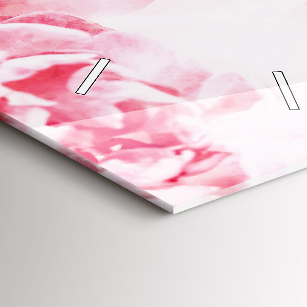 Vertikální skleněné hodiny Kvetoucí květiny