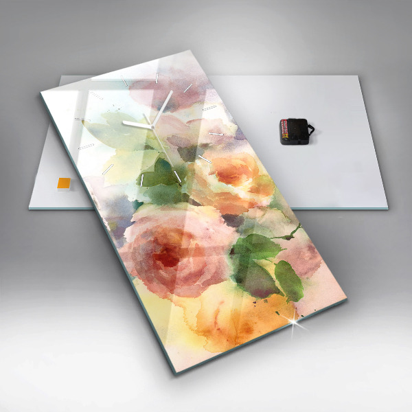 Vertikální skleněné hodiny Vizualizace přírody