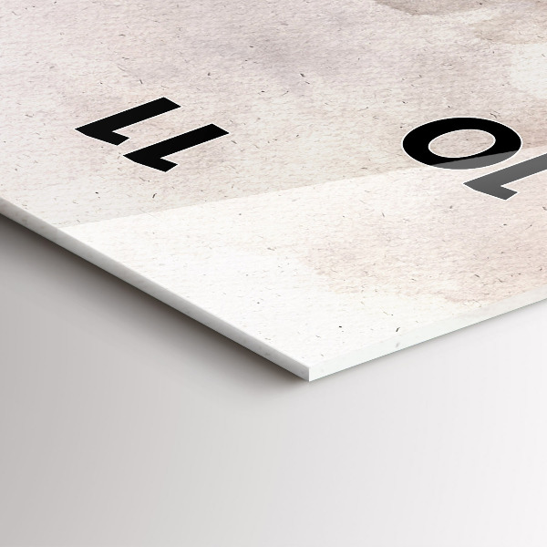 Vertikální skleněné hodiny Abstraktní tváře