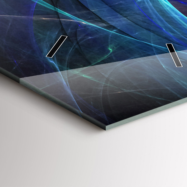 Vertikální skleněné hodiny Barevný fraktál