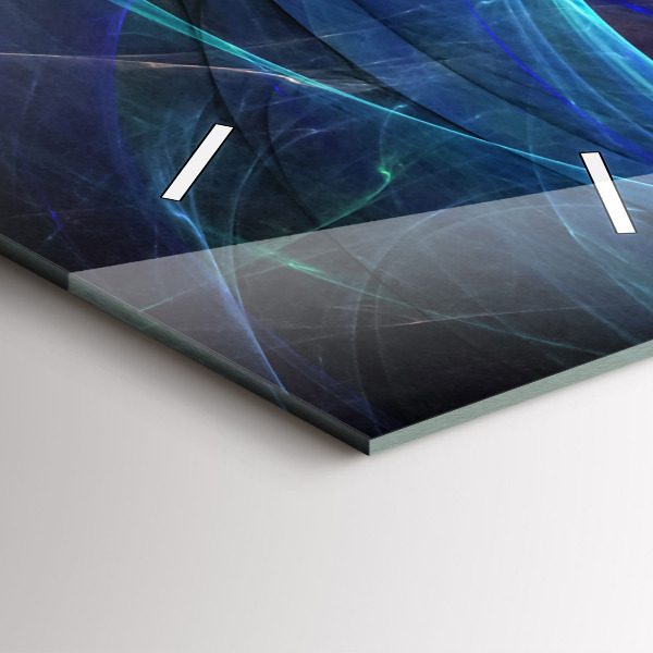 Vertikální skleněné hodiny Barevný fraktál