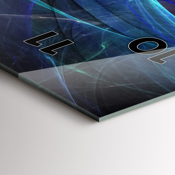 Vertikální skleněné hodiny Barevný fraktál