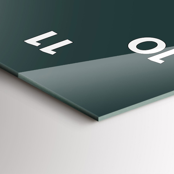 Vertikální skleněné hodiny Line-art města Brna