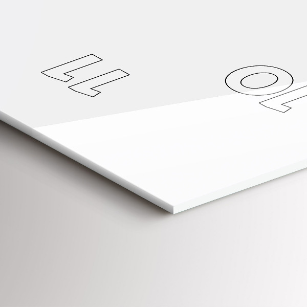 Vertikální skleněné hodiny Nápis Buď sám sebou