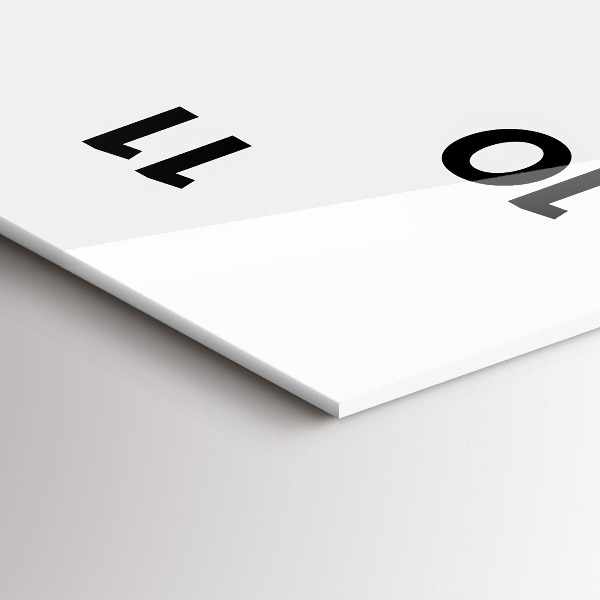 Vertikální skleněné hodiny Nápis Buď sám sebou