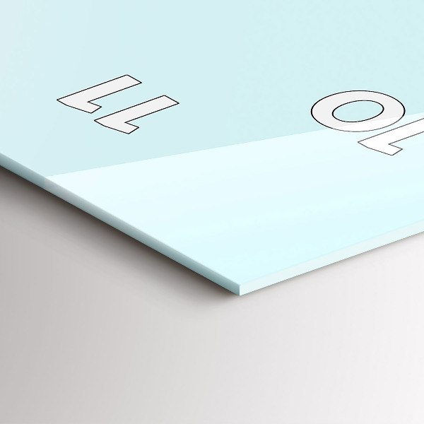 Vertikální skleněné hodiny Legrační kočka s brýlemi