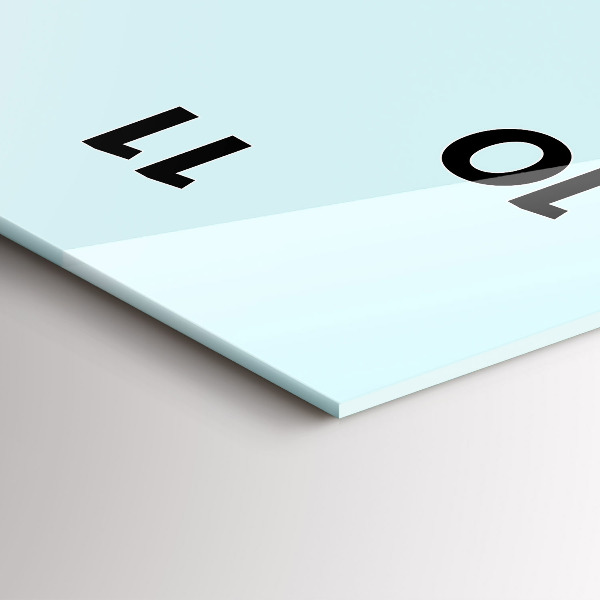 Vertikální skleněné hodiny Legrační kočka s brýlemi