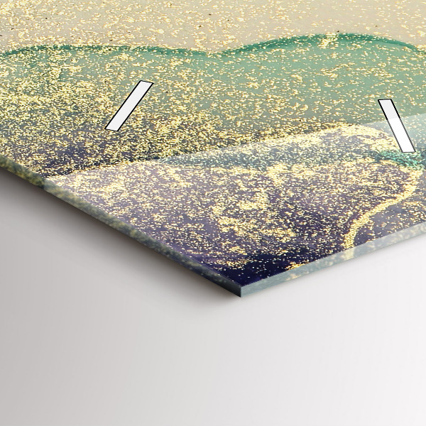 Vertikální skleněné hodiny Barevná abstrakce