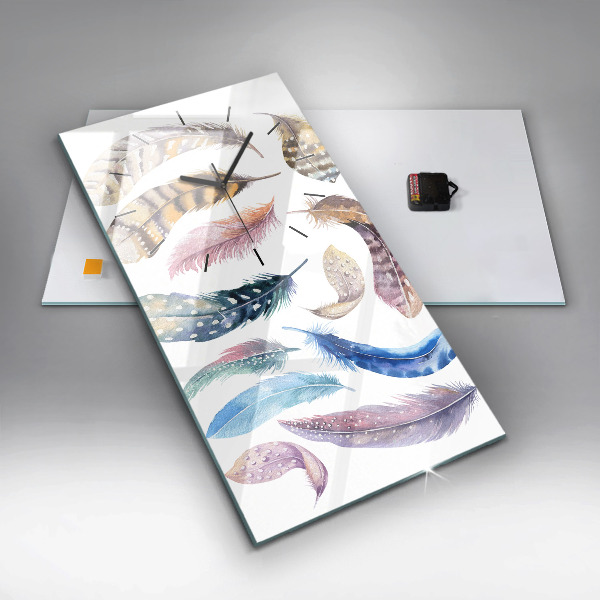 Vertikální skleněné hodiny Retro umělecká ilustrace