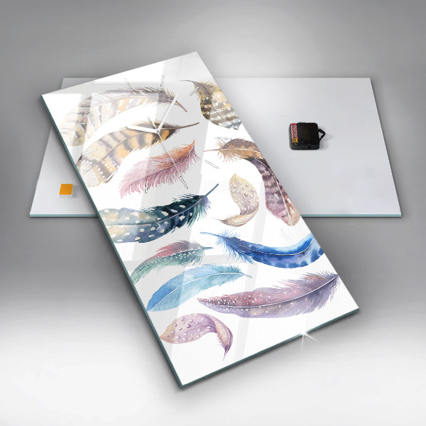 Vertikální skleněné hodiny Retro umělecká ilustrace