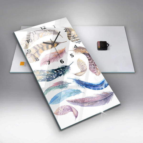 Vertikální skleněné hodiny Retro umělecká ilustrace