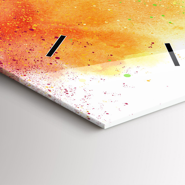 Vertikální skleněné hodiny Abstraktní duha