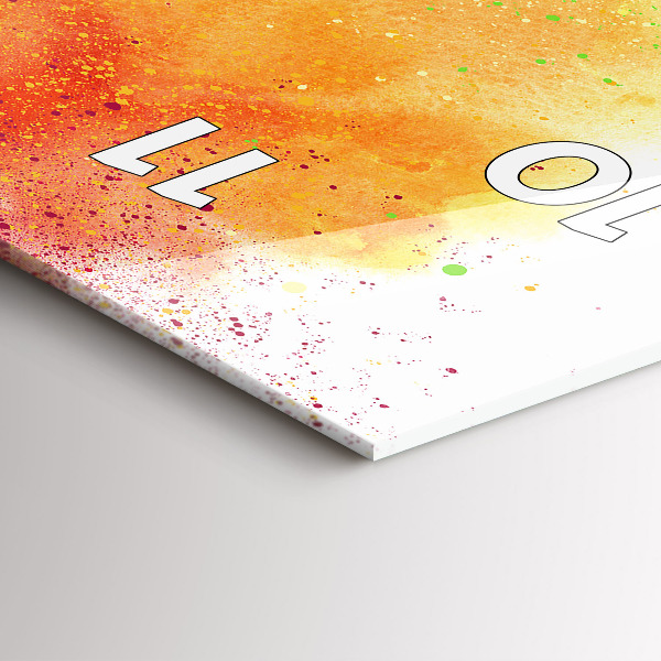 Vertikální skleněné hodiny Abstraktní duha