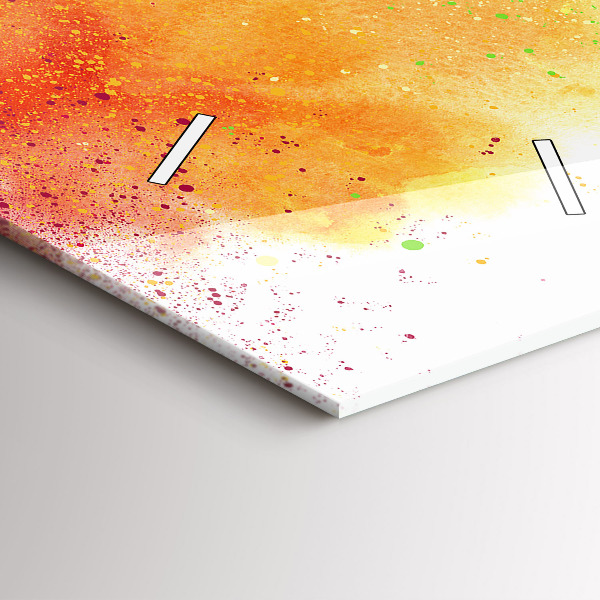 Vertikální skleněné hodiny Abstraktní duha