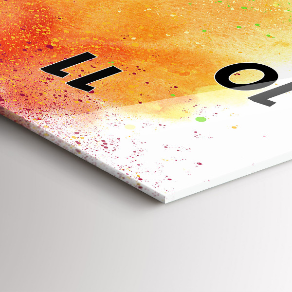 Vertikální skleněné hodiny Abstraktní duha