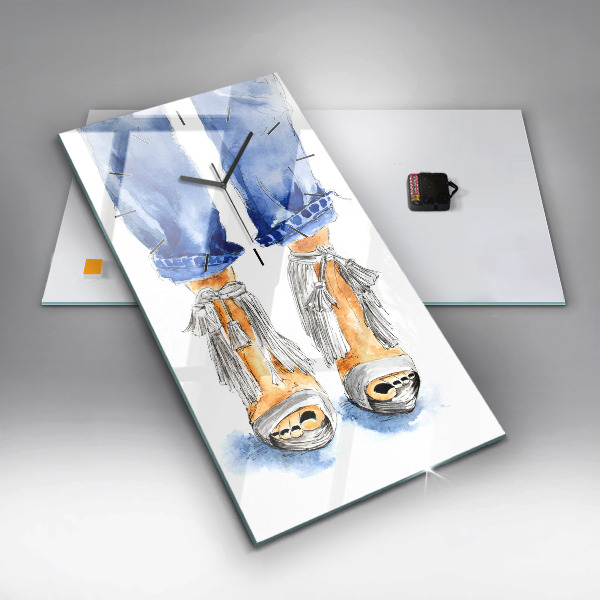 Vertikální skleněné hodiny Dámské odznaky