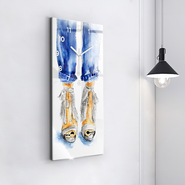 Vertikální skleněné hodiny Dámské odznaky