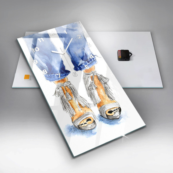 Vertikální skleněné hodiny Dámské odznaky